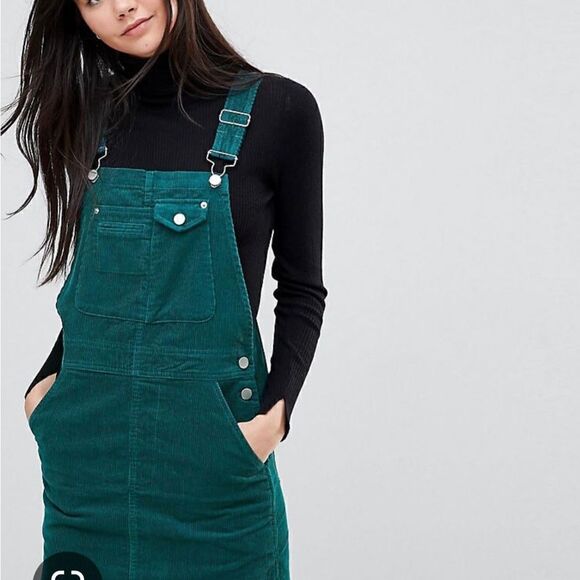 Amy Too dark green mod corduroy dress. Size 14 - Picture 7 of 7